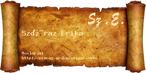 Száraz Erika névjegykártya