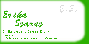 erika szaraz business card